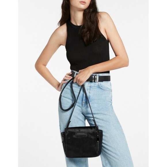 Status Anxiety Handbags - Status Anxiety The Ascendants Crossbody Bag black fur small zip leather NEW